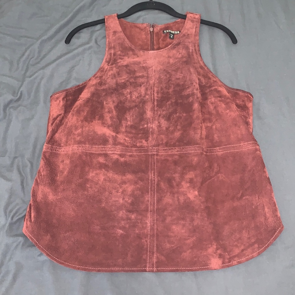 Express Suede Vest Tank Top